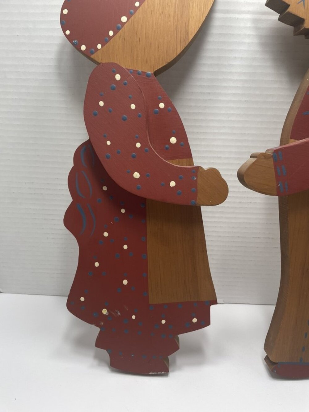 Vintage American Folk Art/Primative Silhouettes Pioneers - Picture 4 of 13